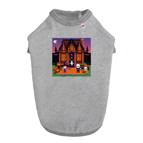 ハロウィンパーチー3　ドット絵風 ドッグTシャツ