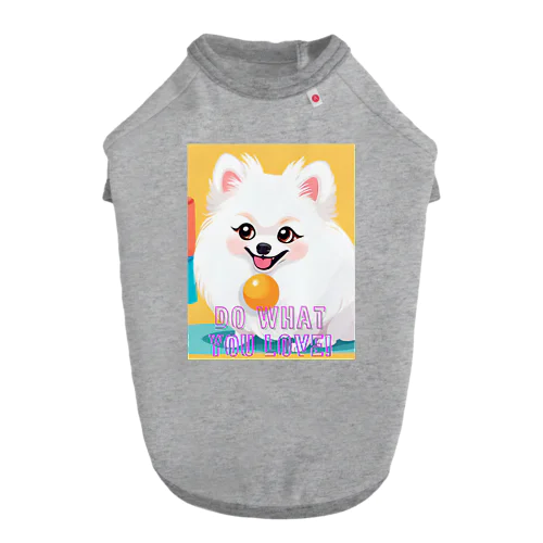 清楚系白ポメ　ポメ子 Dog T-shirt