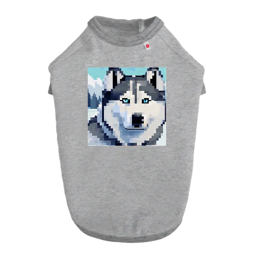 クールなシベリアンハスキーのピクセルアート Dog T-shirt