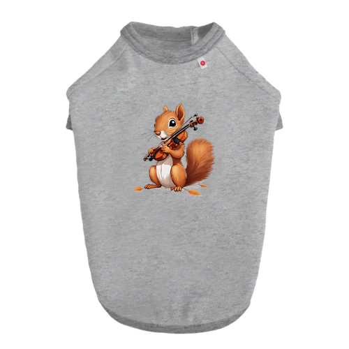 バイオリンを奏でるリス Dog T-shirt