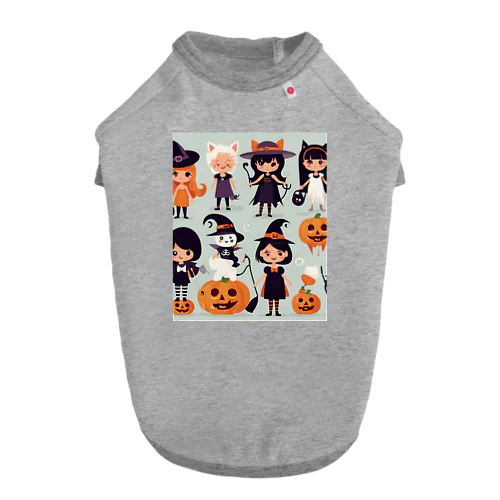 かわいいたくさんのハローウィーンキャラクター③ ドッグTシャツ