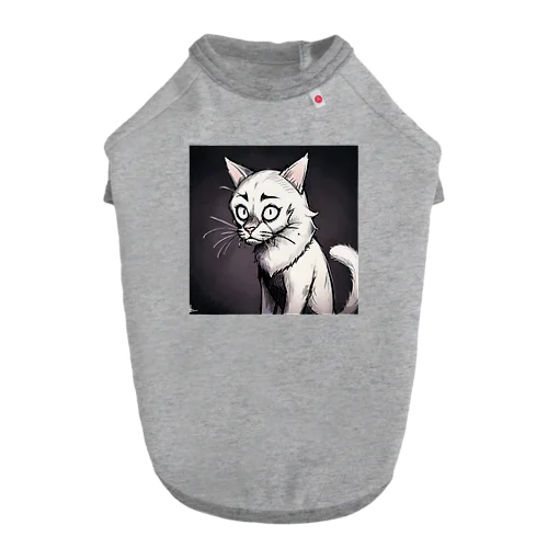 White CAT Dog T-shirt