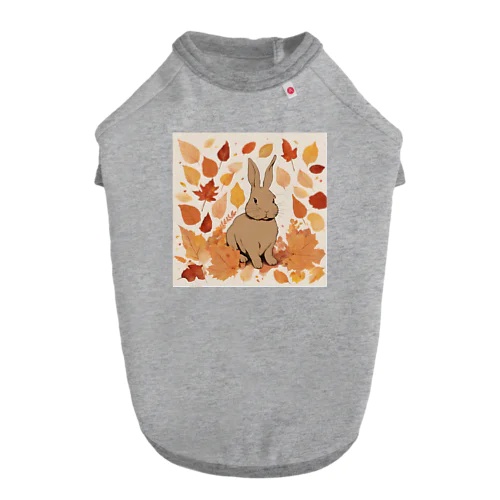 紅葉とうさぎ🐰 ドッグTシャツ