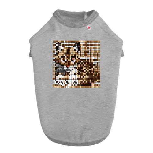 ドット絵のベンガルキャット ドッグTシャツ