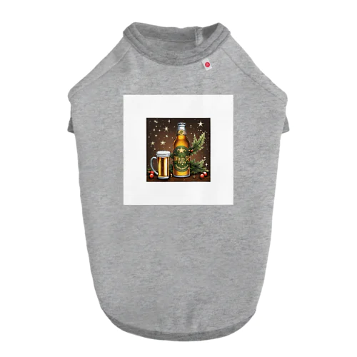 クリスマスにビールを ドッグTシャツ