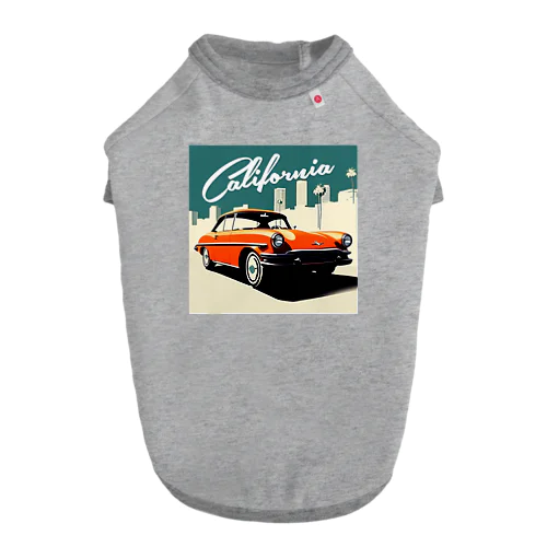 カリフォルニアのオレンジの車 ドッグTシャツ
