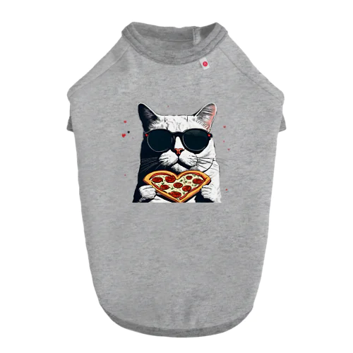 まふぃあんネコのハートPizza Dog T-shirt