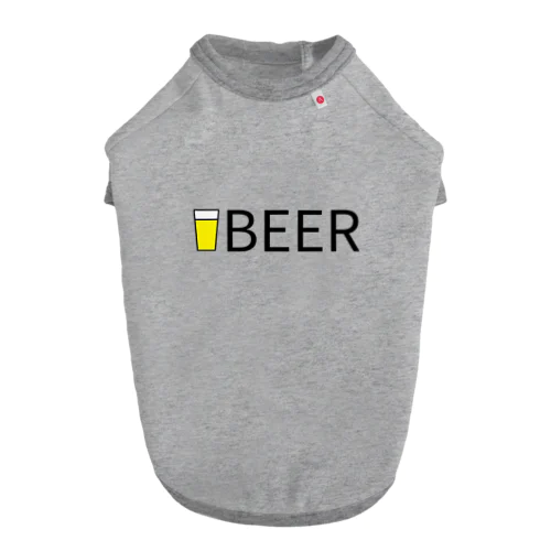 ビール_ロゴ(透過) ドッグTシャツ