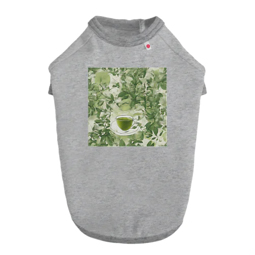 グリーンティーのアート　green tea art ドッグTシャツ