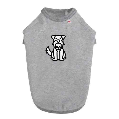 ミニチュアシュナウザー  ホワイト Dog T-shirt