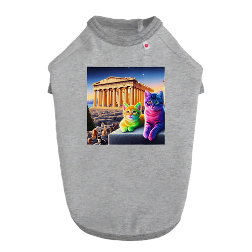 パルテノン神殿のキャッツ ドッグTシャツ