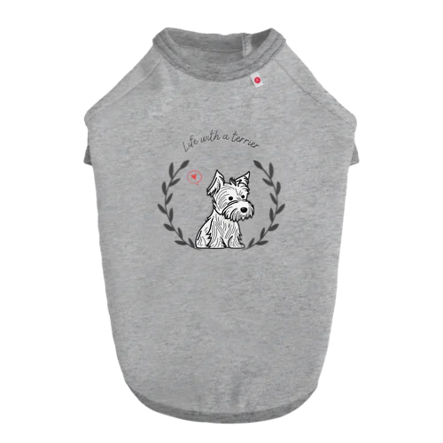 テリアのいる幸せな暮らし(シンプル) Dog T-shirt