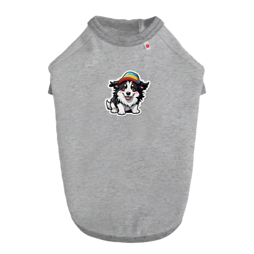 お帽子のボーダーコリー7 Dog T-shirt