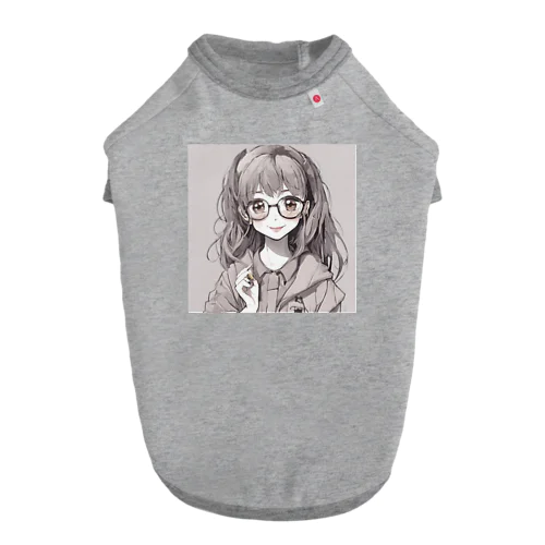 可愛い女の子 ドッグTシャツ