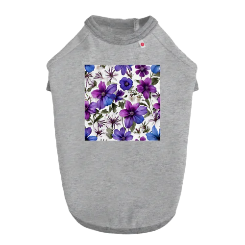 紫の綺麗なお花 Dog T-shirt