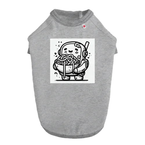 うどん大好きロボット ドッグTシャツ