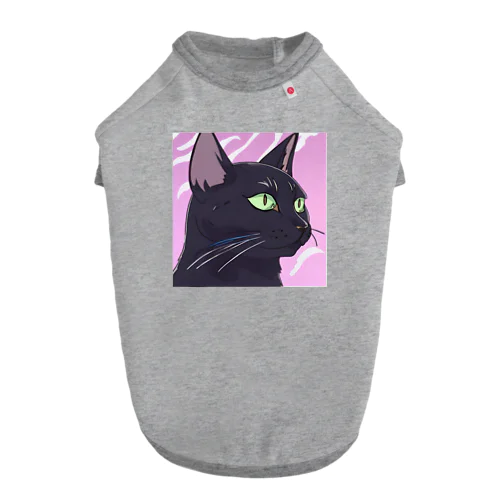 かっこいい黒猫3 ドッグTシャツ