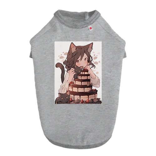 ネコちゃんとチョコレートケーキ Dog T-shirt