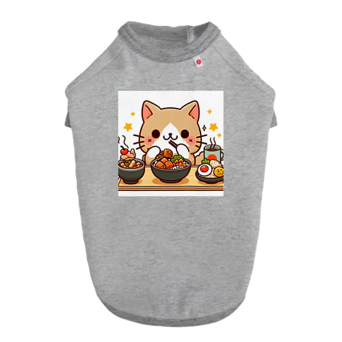 ☆食いしん坊にゃんこ☆ ドッグTシャツ