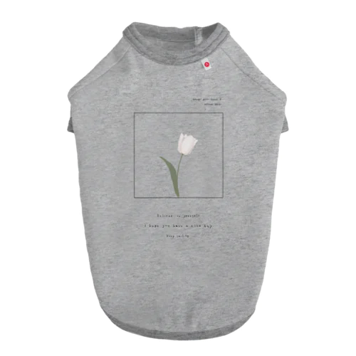 Powderpink tulip , Logoflame . ドッグTシャツ