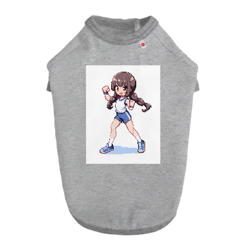 ドット絵体操服の女の子 ドッグTシャツ