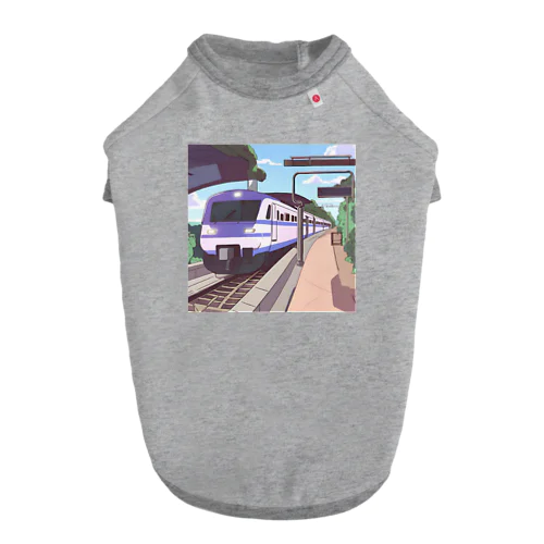 軽快で洗練されたモダン鉄道 Dog T-shirt