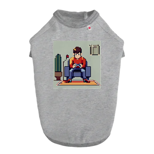 ゲームするロケットボーイ ドッグTシャツ