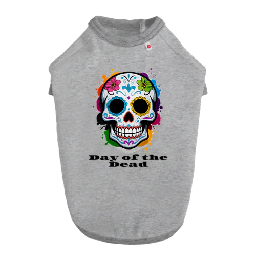 Day of the Dead スカル ドッグTシャツ