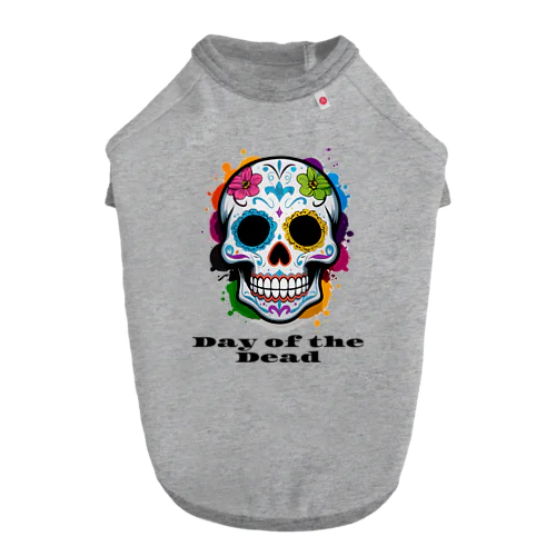 Day of the Dead スカル Dog T-shirt