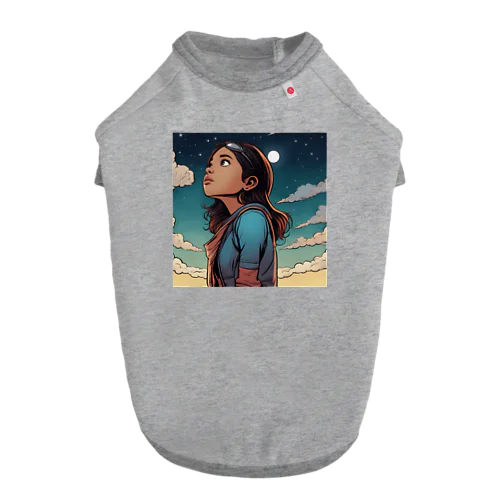 The girl who looks at the sky Dog T-shirt