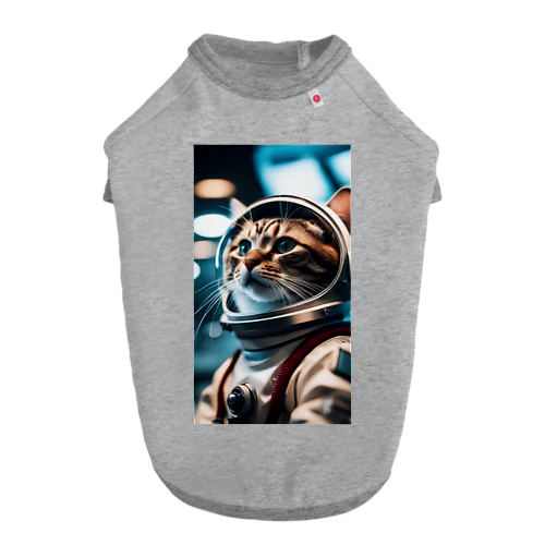 旅立つ宇宙猫 ドッグTシャツ