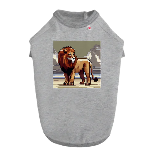 ドット絵のライオン ドッグTシャツ