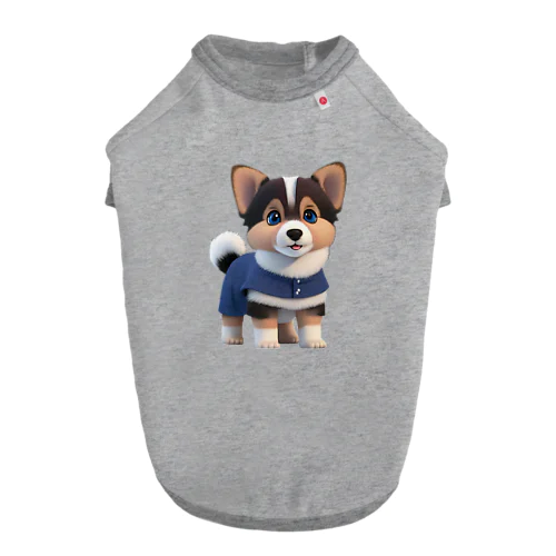 可愛い３D犬 ドッグTシャツ