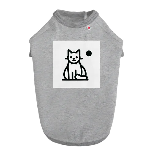 この魅力的なモノクロキャットイラストは、猫好きの皆さんにぴったりです！ Dog T-shirt