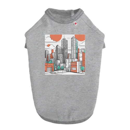 都市の雰囲気やストリートアートスタイルを反映させたデザイン Dog T-shirt