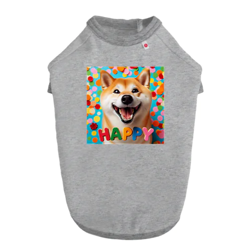 今日もハッピーな柴犬 ドッグTシャツ