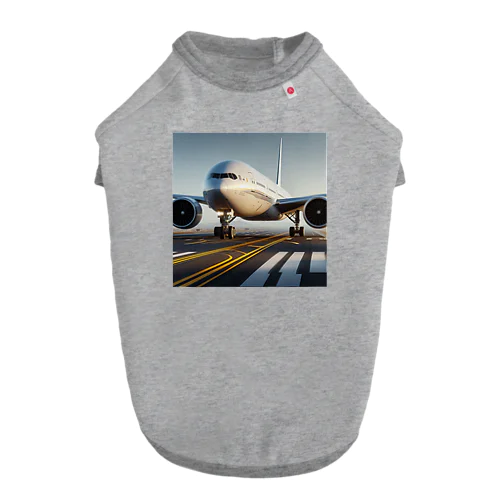 かっこいい飛行機 ドッグTシャツ