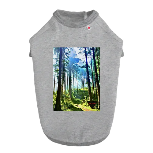 One_order 神秘的な森林 ドッグTシャツ
