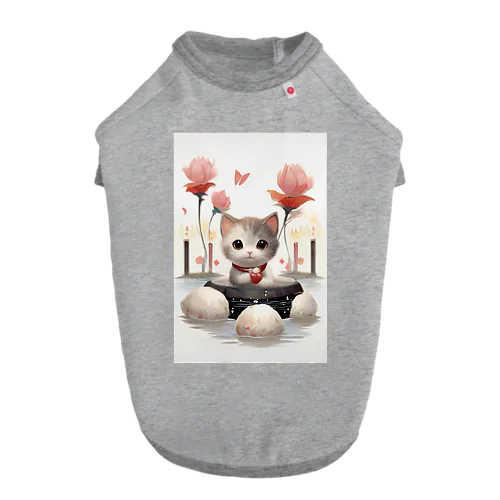 猫とお花 Dog T-shirt