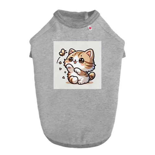 可愛い子猫のイラスト ドッグTシャツ