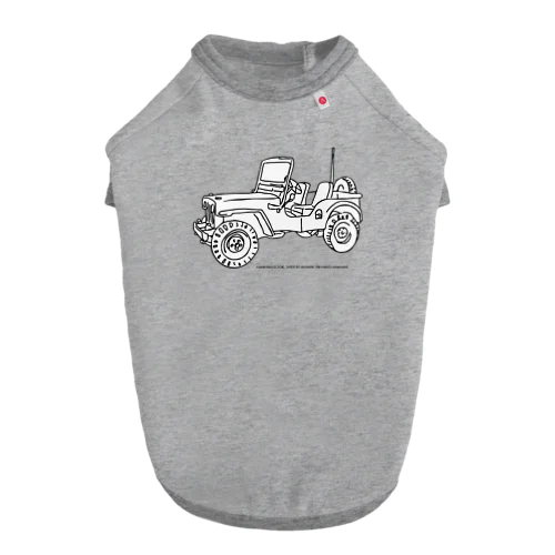 Jeep イラスト ライン画 ドッグTシャツ