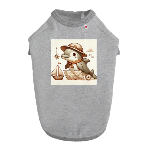大海原の探検家イルカ - 海洋冒険コレクション ドッグTシャツ