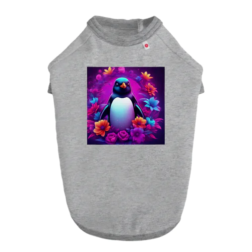 フラワーペンギン ドッグTシャツ