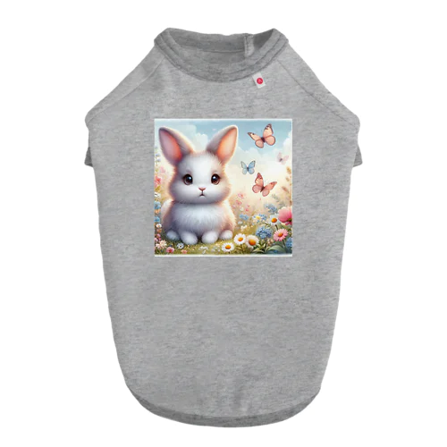 可愛いウサギ ドッグTシャツ
