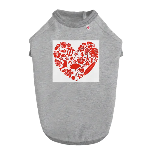 Hawaiian Heart Dog T-shirt