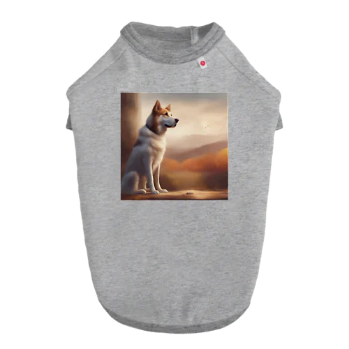 遠くを見つめる愛犬 ドッグTシャツ