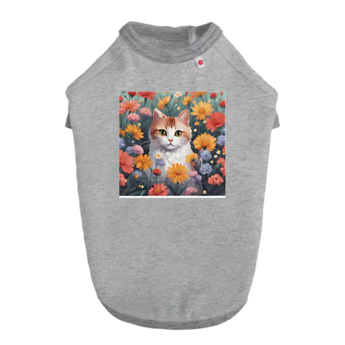 ロココFLOWERキャットコスモス Dog T-shirt