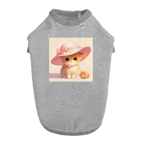 帽子をかぶった可愛い子猫 Marsa 106 ドッグTシャツ