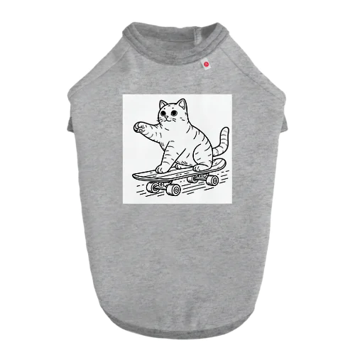 スケートボード猫 Dog T-shirt