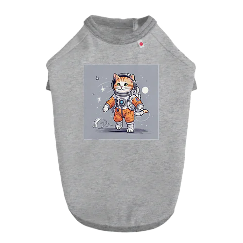 宇宙ウォークを行う宇宙飛行士な猫2 ドッグTシャツ